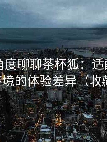 从用户角度聊聊茶杯狐：适配不同网络环境的体验差异（收藏版）