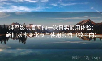 蜂鸟影院官网的一次真实使用体验：新旧版本变化点与使用影响（效率向）