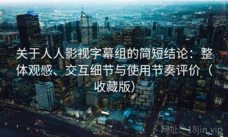 关于人人影视字幕组的简短结论：整体观感、交互细节与使用节奏评价（收藏版）