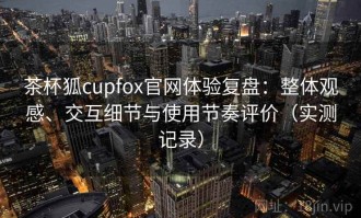 茶杯狐cupfox官网体验复盘：整体观感、交互细节与使用节奏评价（实测记录）