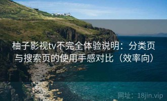柚子影视tv不完全体验说明：分类页与搜索页的使用手感对比（效率向）