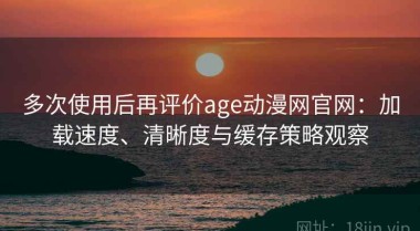 多次使用后再评价age动漫网官网：加载速度、清晰度与缓存策略观察