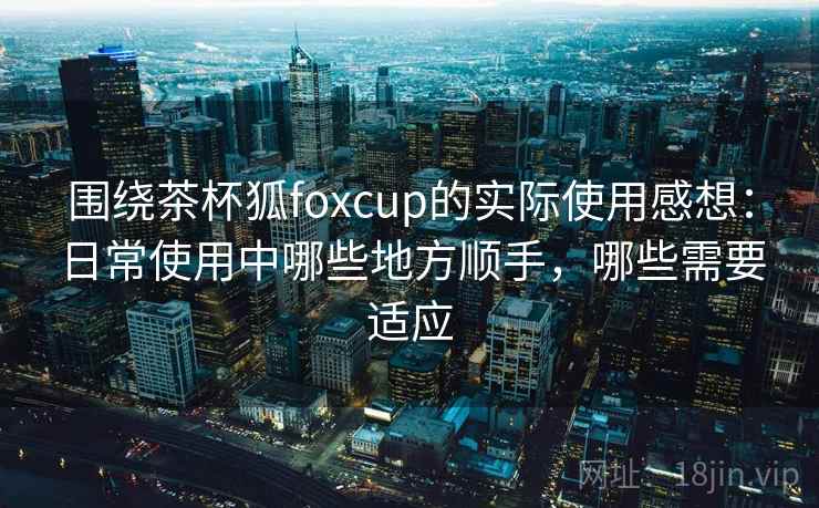 围绕茶杯狐foxcup的实际使用感想：日常使用中哪些地方顺手，哪些需要适应