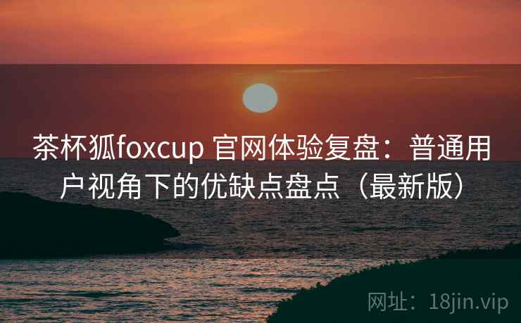 茶杯狐foxcup 官网体验复盘：普通用户视角下的优缺点盘点（最新版）
