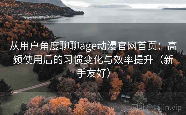 从用户角度聊聊age动漫官网首页：高频使用后的习惯变化与效率提升（新手友好）