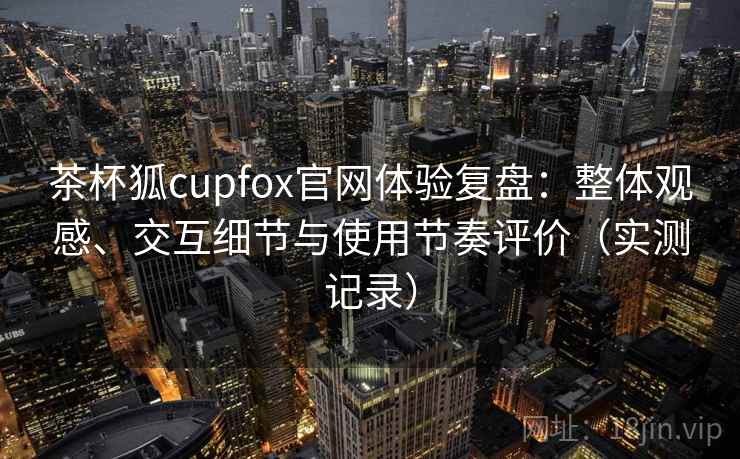 茶杯狐cupfox官网体验复盘：整体观感、交互细节与使用节奏评价（实测记录）