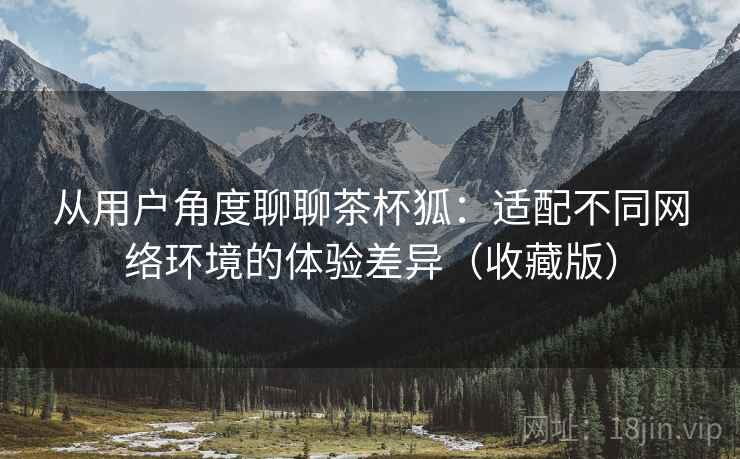 从用户角度聊聊茶杯狐:适配不同网络环境的体验差异(收藏版) 从用户角度聊聊茶杯狐:适配不同网络环境的体验差异(收藏版)
